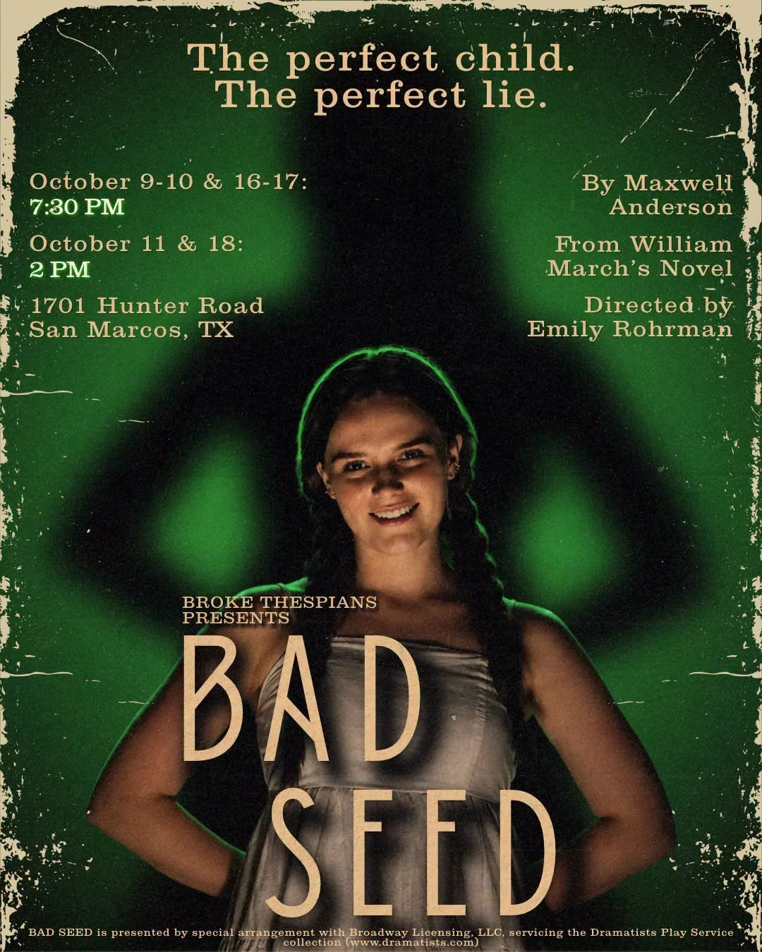 The Bad Seed by Broke Thespians Theatre Company
