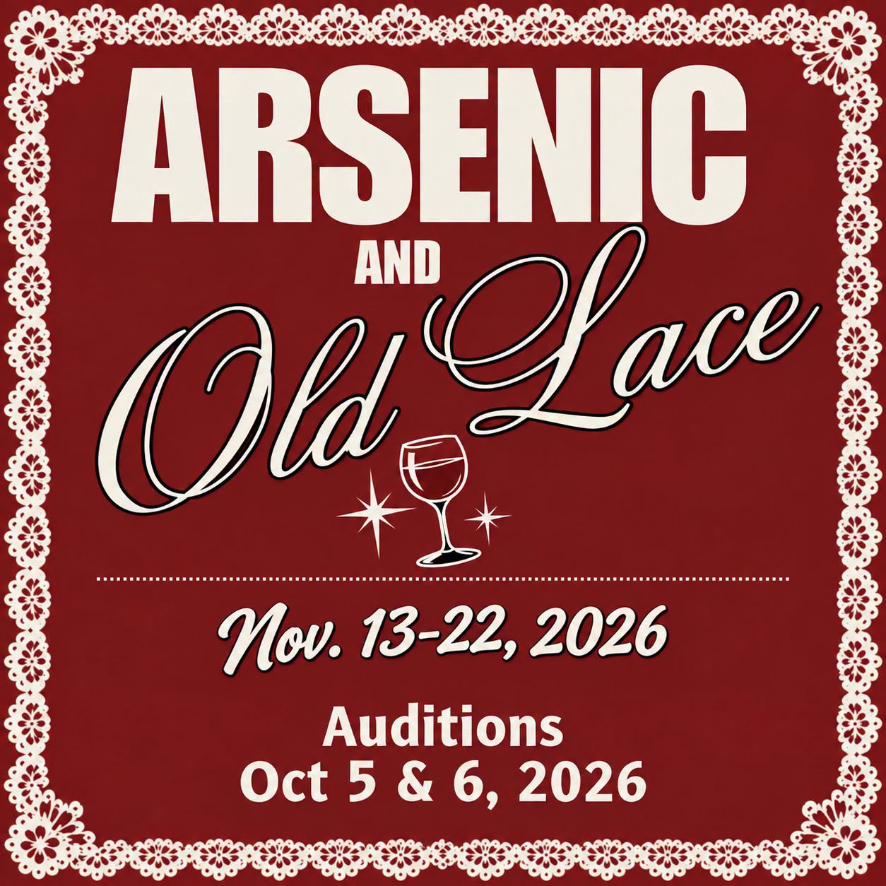 CTX4548. Auditions for Arsenic and Old Lace, by Temple Civic Theatre