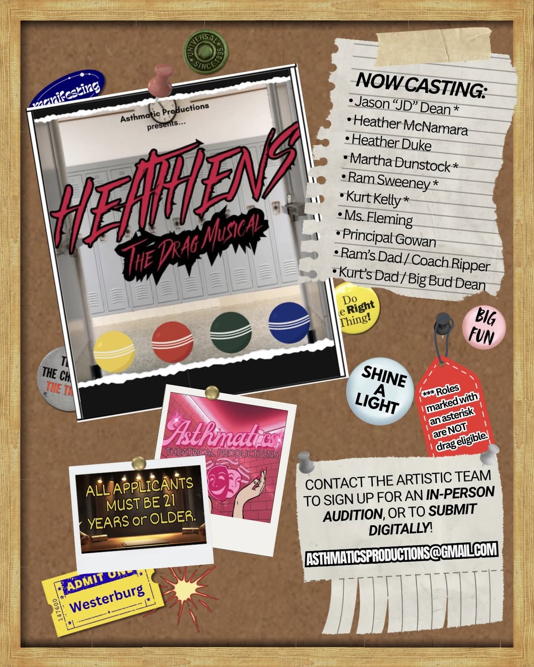 CTX4474. Auditions for Heathens, by Asthmatic Productions, San Antonio