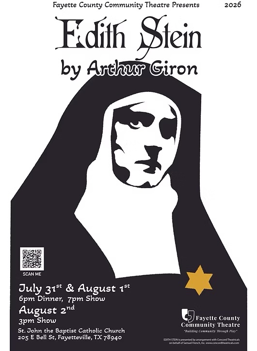 CTX4434. Auditions for Edith Stein, by Fayette County Community Theatre (FCCT), La Grange
