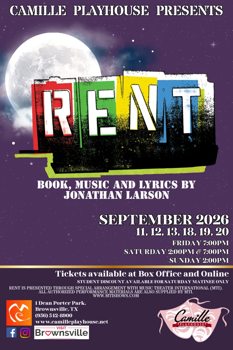 CTX4479. Auditions for RENT, by Camille Lightner Playhouse, Brownsville