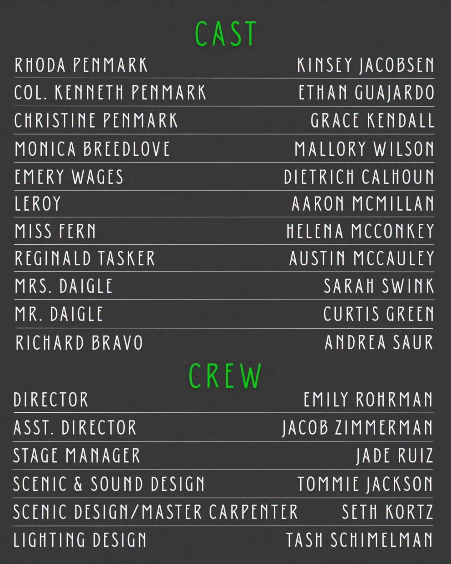 The bad seed cast & crew broke thesps 2026.jpeg