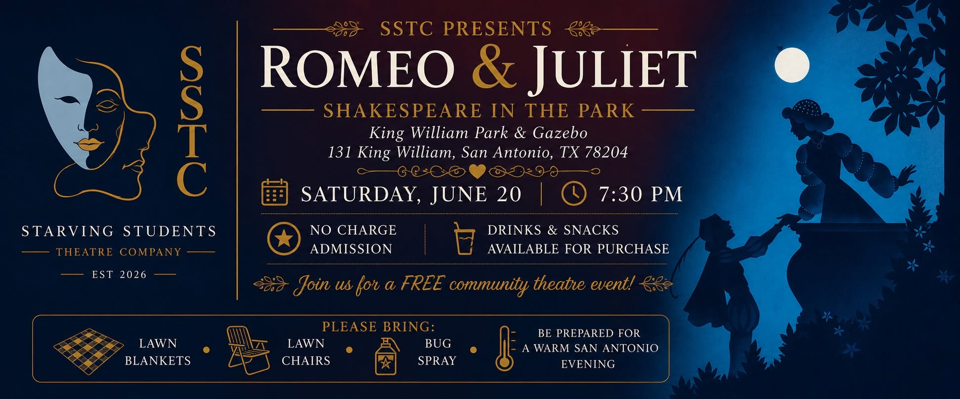Romeo and Juliet by Starving Students Theatre Company (SSTC)