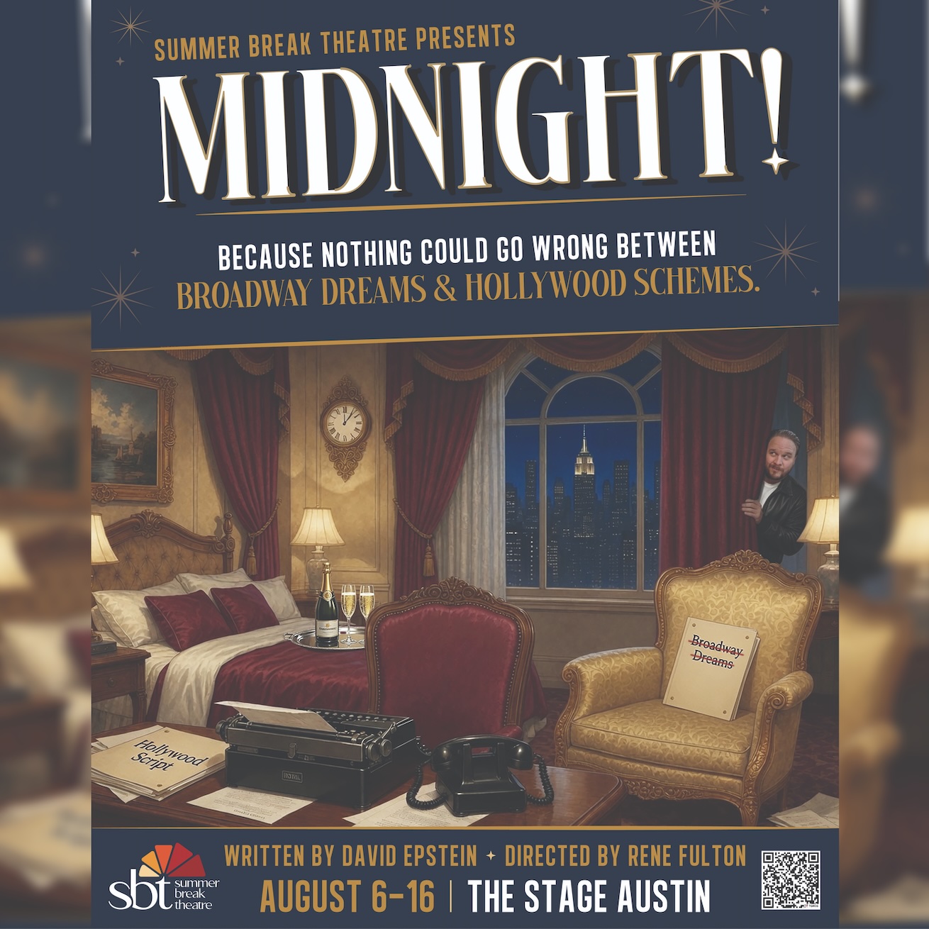CTX4438. Auditions -- URGENT CALL for female lead (30s-40s) for David Epstein's MIDNIGHT, by Summer Break Theatre, Austin