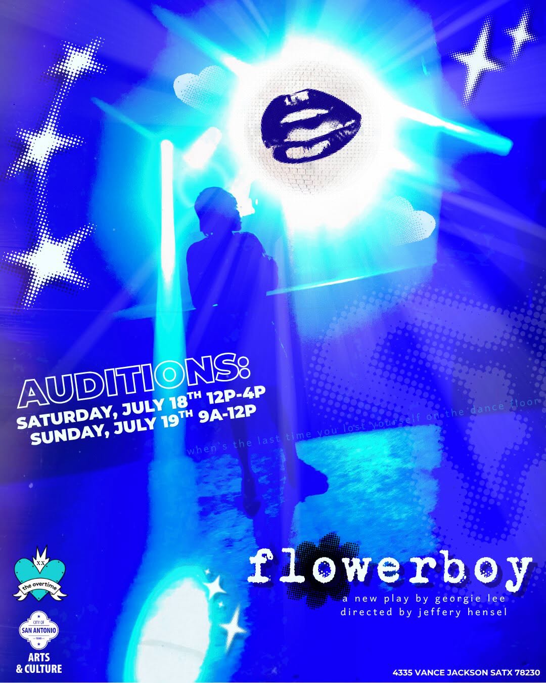 CTX4458. Auditions for FLOWERBOY by Overtime Theater, San Antonio