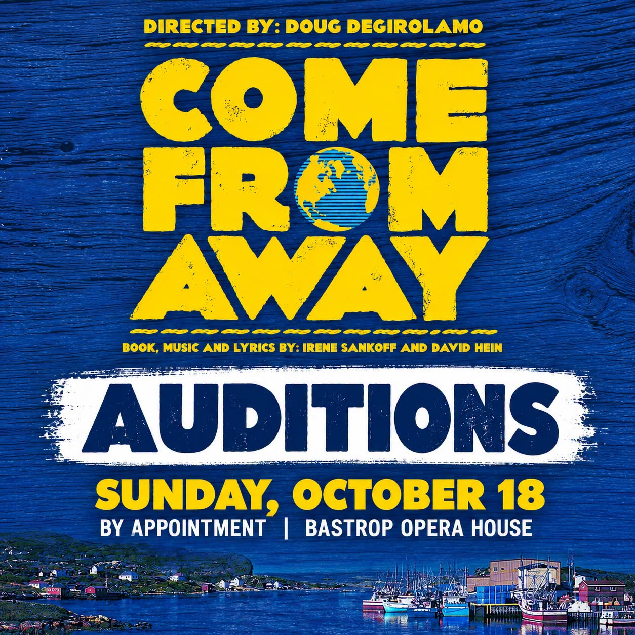 CT4551. Auditions for Come from Away, by Bastrop Opera House