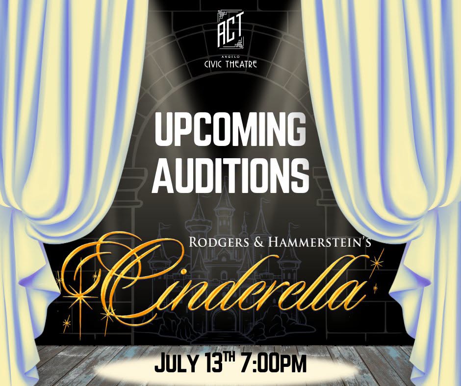 CTX4441. Auditions for CINDERELLA, the musical by Rodgers and Hammerstein, by Angelo Civic Theatre
