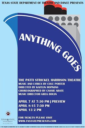 Anything Goes by Texas State University Department of Theatre, Dance and Film