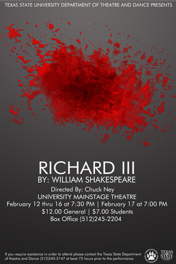 Richard III by Texas State University Department of Theatre, Dance and Film