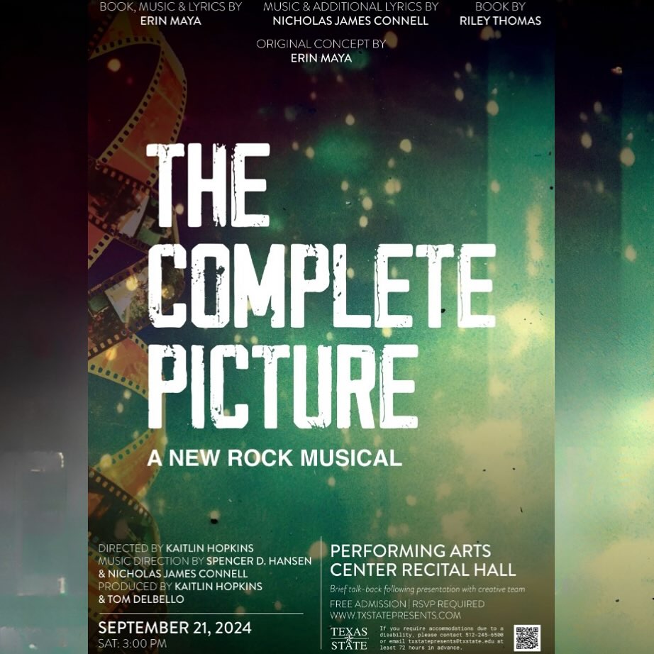 The Complete Picture, a new rock musical by Texas State University Department of Theatre, Dance and Film