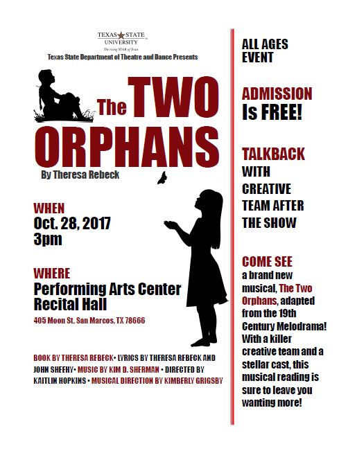 The Two Orphans by Texas State University Department of Theatre, Dance and Film