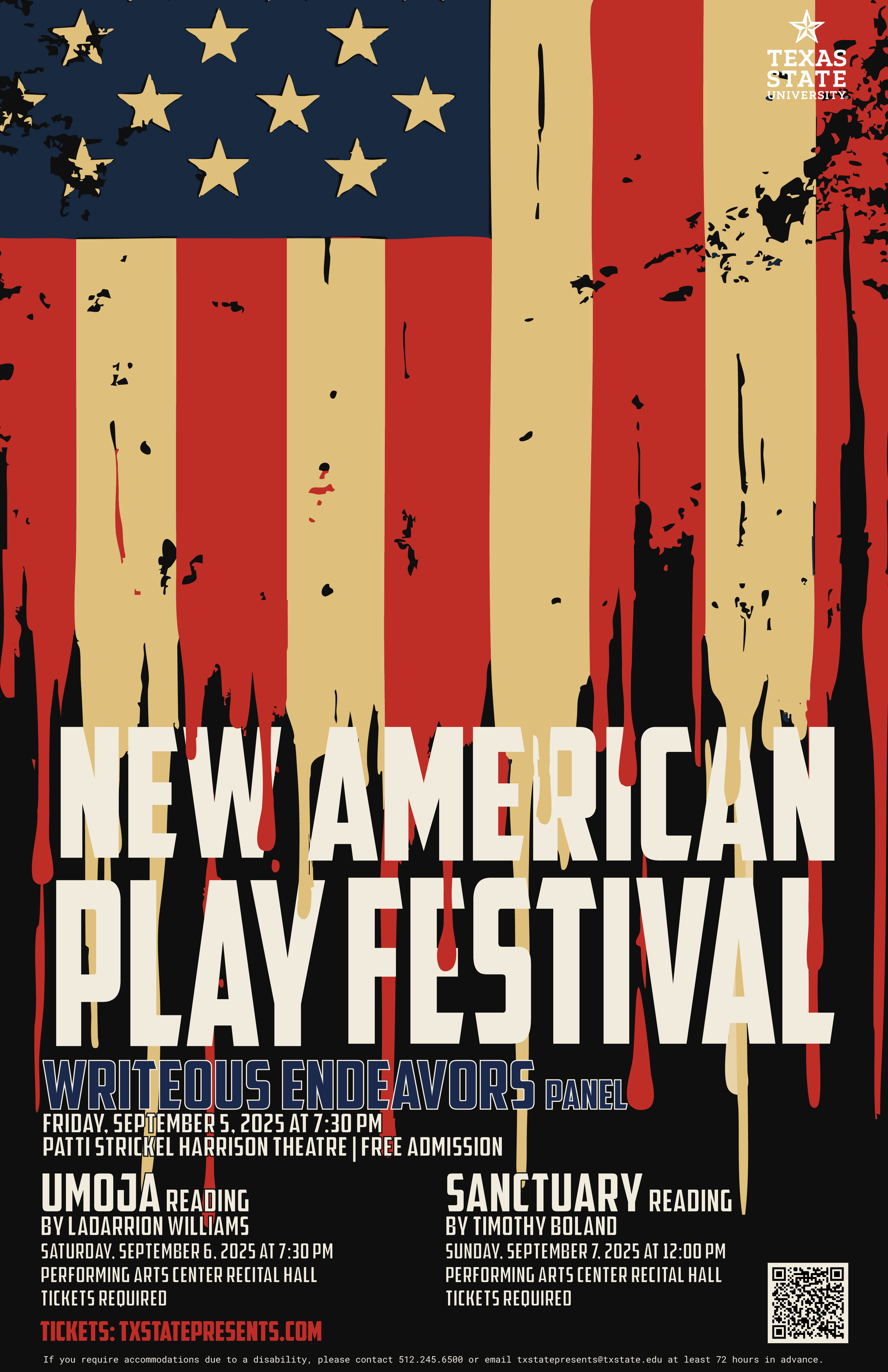 New American Play Festival by Texas State University Department of Theatre, Dance and Film