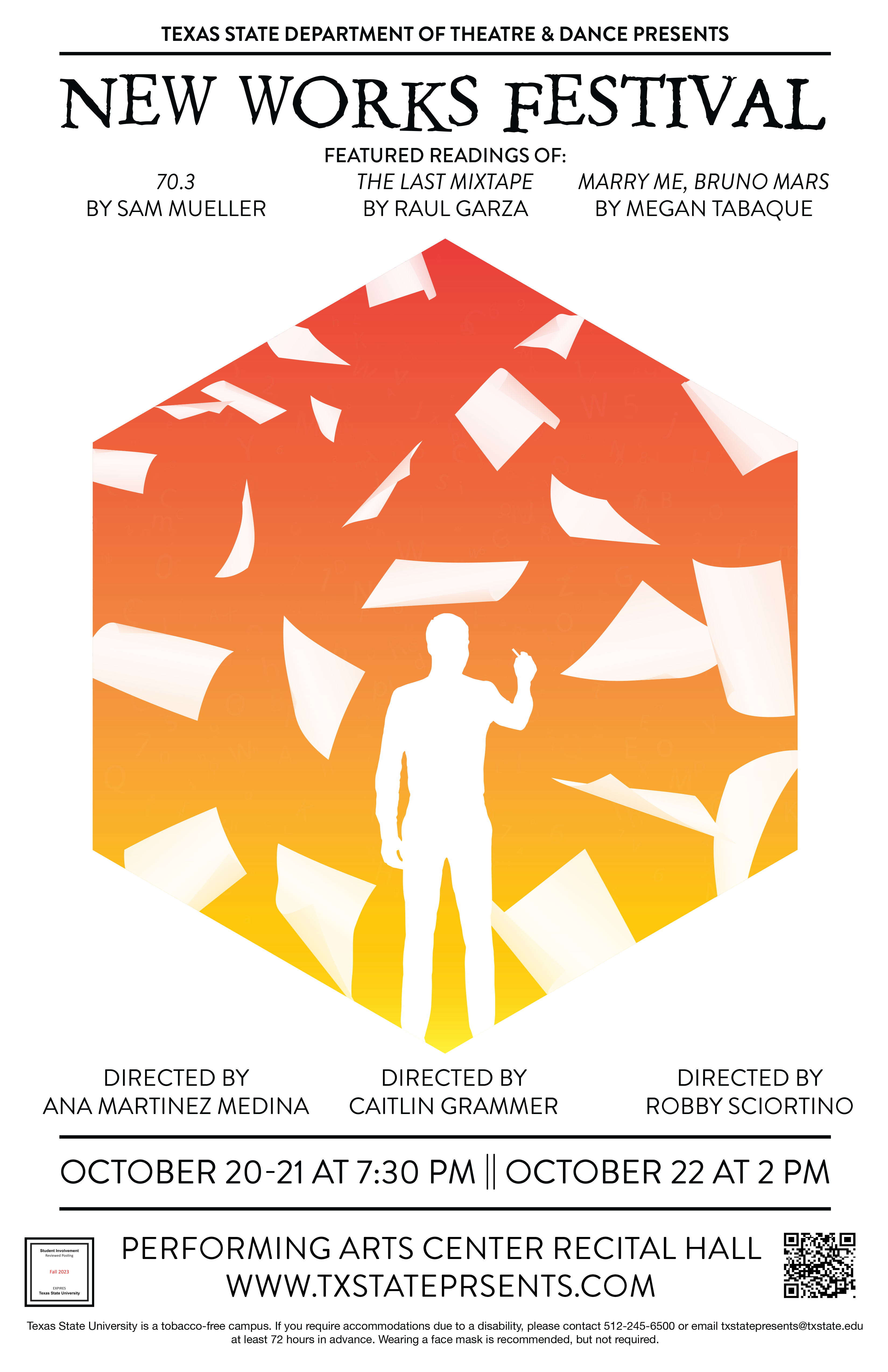 Texas State New Works Festival by Texas State University Department of Theatre, Dance and Film