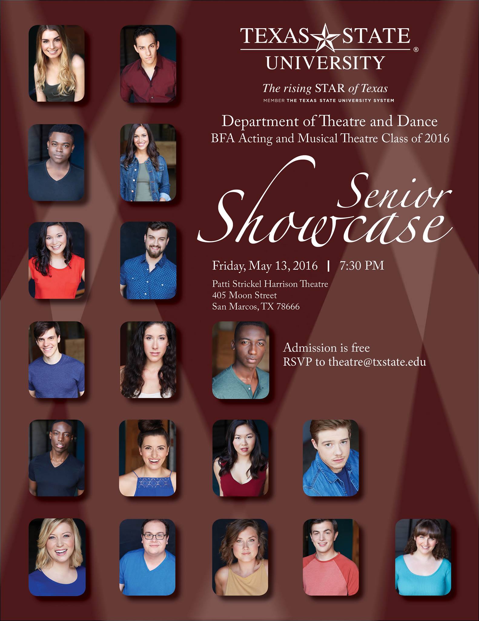 Senior Showcase by Texas State University Department of Theatre, Dance and Film